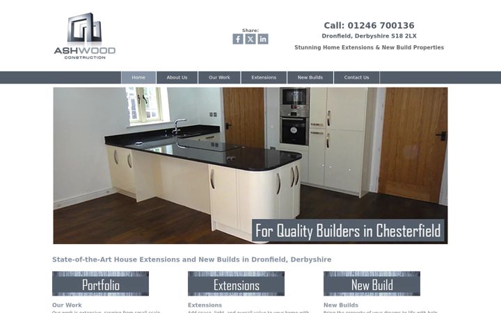 Screenshot of ashwood-construction.co.uk