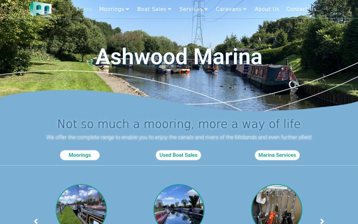 Screenshot of ashwoodmarina.co.uk