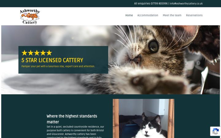 Screenshot of ashworthycattery.co.uk