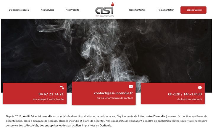 Screenshot of asi-incendie.fr