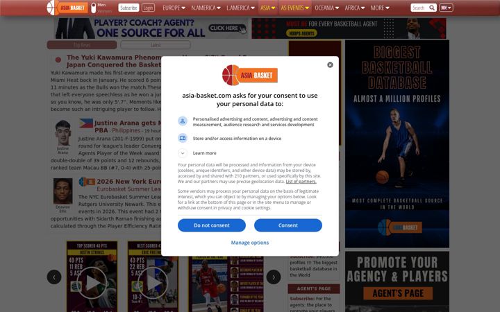 Screenshot ta' asia-basket.com