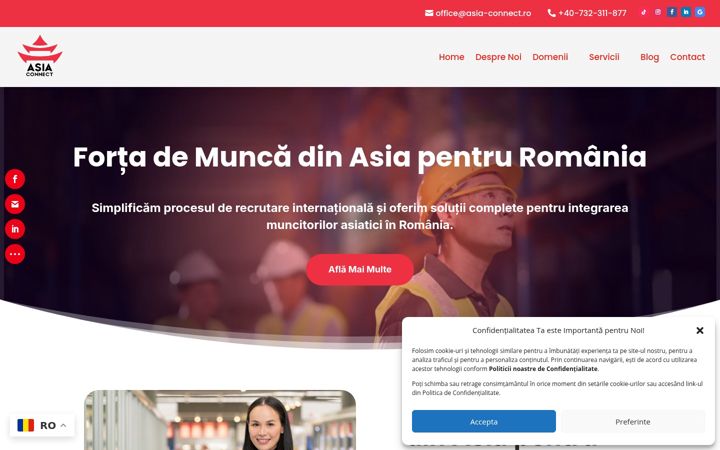 Screenshot of asia-connect.ro