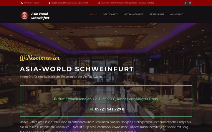 Screenshot of asia-world-schweinfurt.de