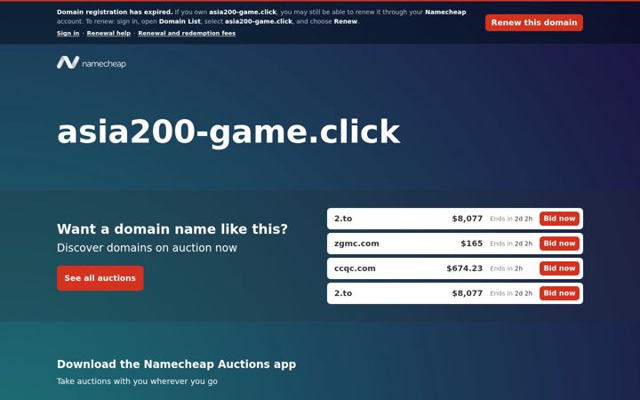 Screenshot of asia200-game.click