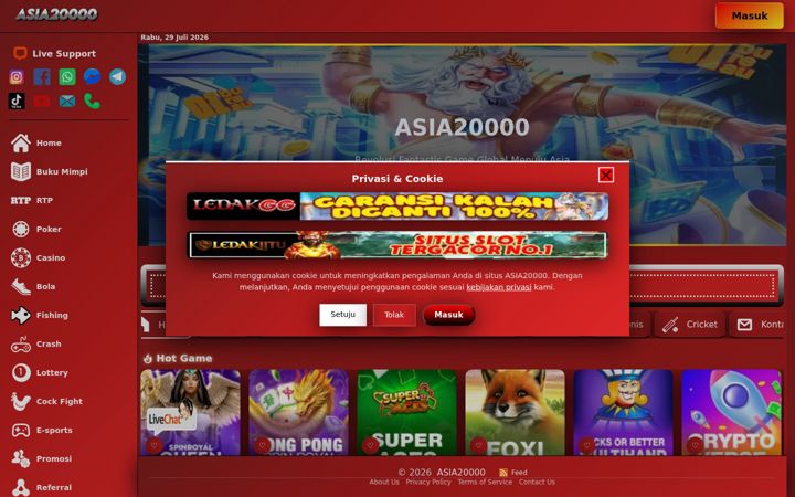 Screenshot of asia20000.com