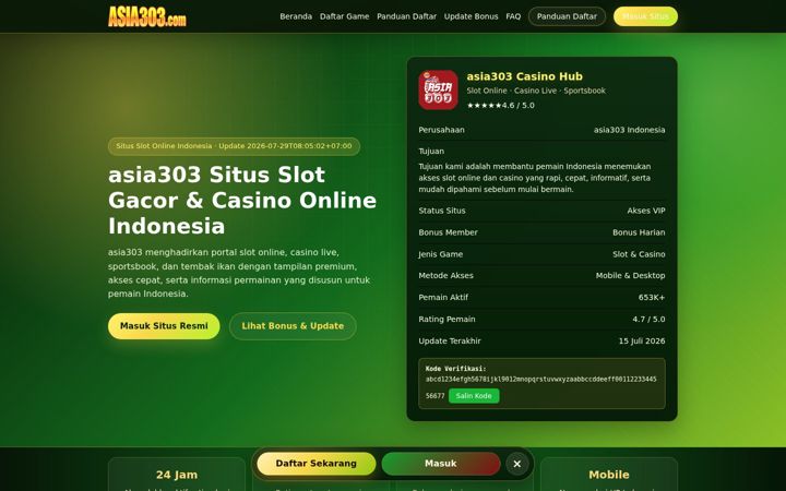 Screenshot of asia303.vip