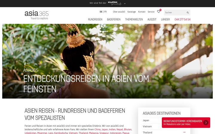 Screenshot of asia365.ch