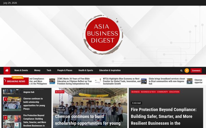 Screenshot of asiabusinessdigest.com