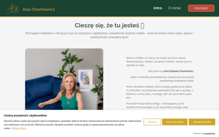 Screenshot of asiacharkiewicz.pl