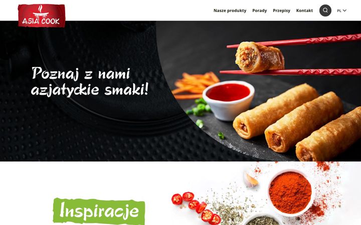 Captură de ecran a asiacook.pl