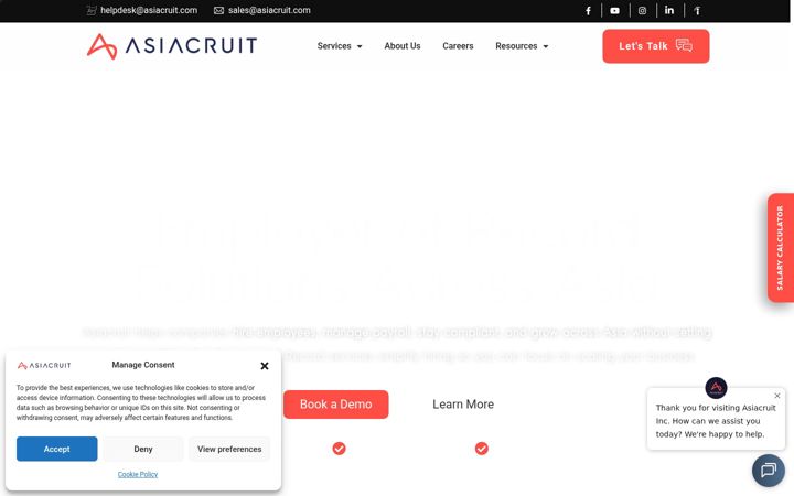 Screenshot of asiacruit.com