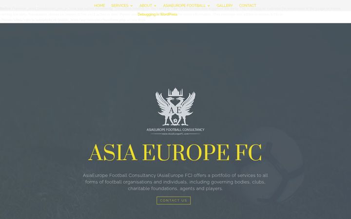 Captură de ecran a asiaeuropefc.com