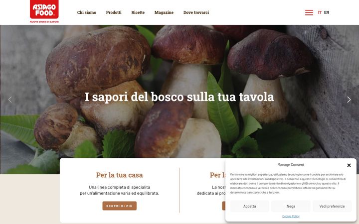 Screenshot of asiagofood.it
