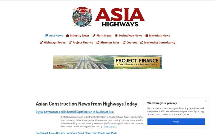 Screenshot of asiahighways.com