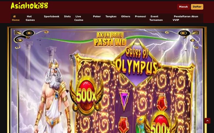 Screenshot of asiahoki-88.com