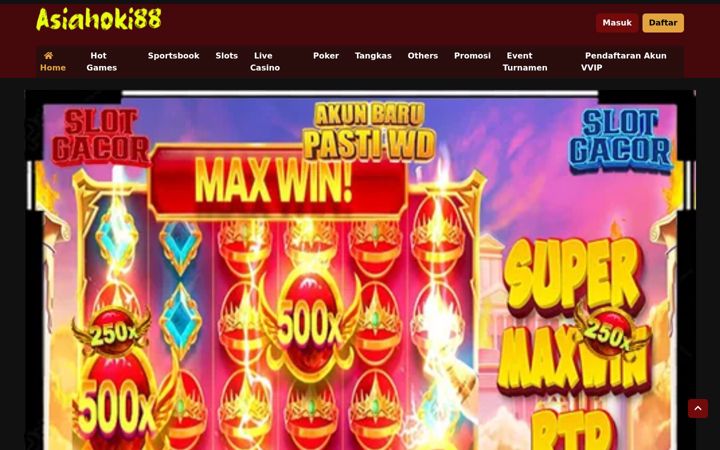 Screenshot of asiahoki88.com