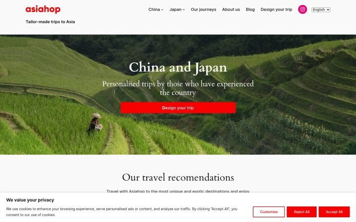 Screenshot of asiahop.com