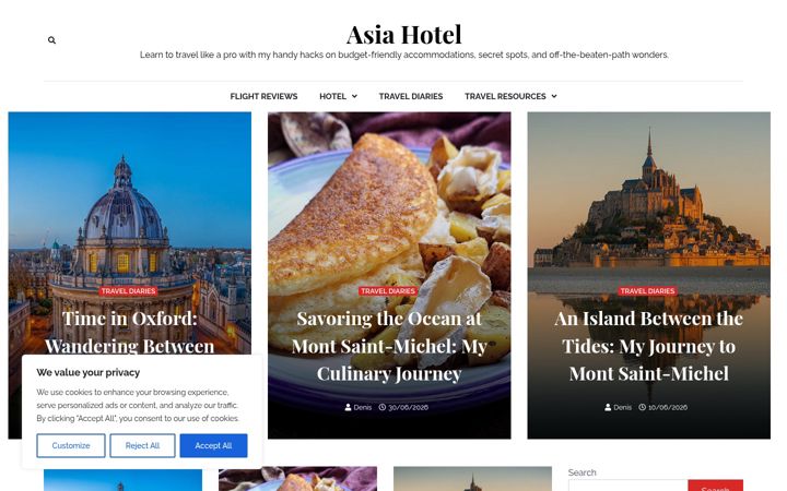 Screenshot of asiahotel.info