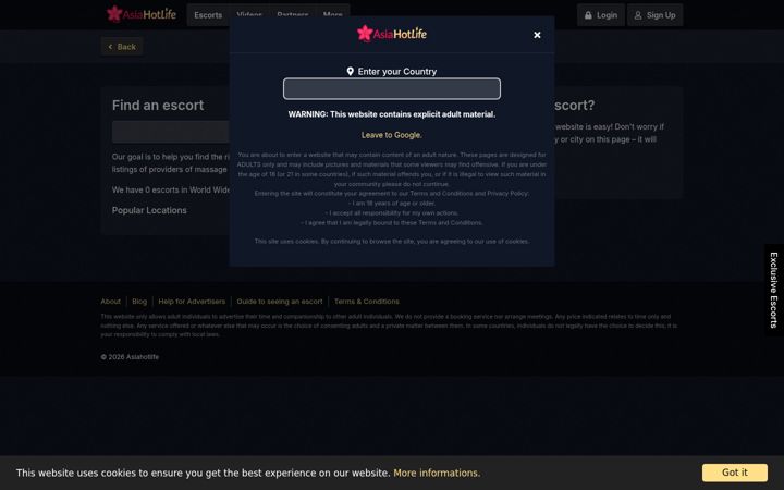 Screenshot ta' asiahotlife.com