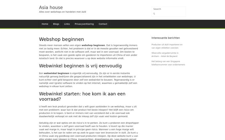 Screenshot of asiahouse.nl