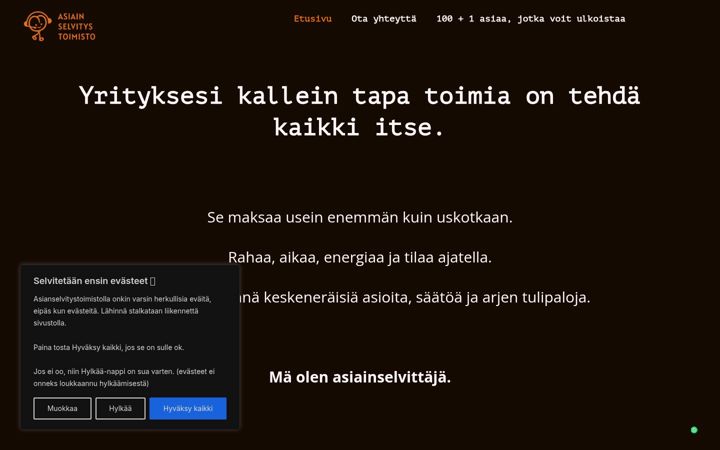 Screenshot of asiainselvitystoimisto.fi