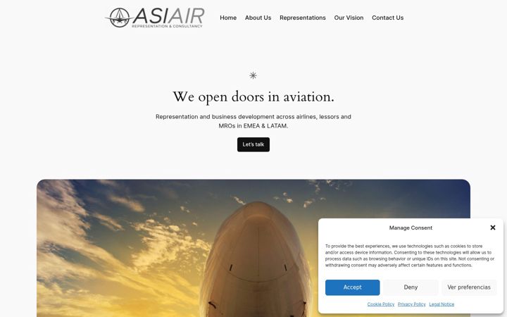 Screenshot of asiair.es
