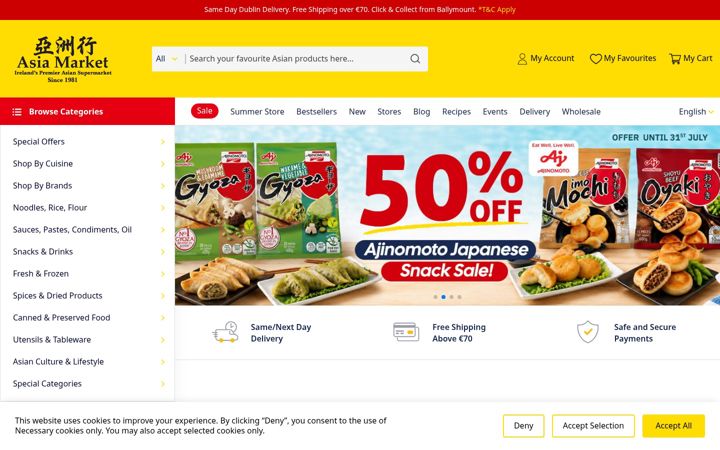Snimka zaslona za asiamarket.ie