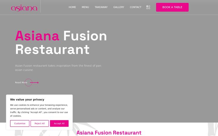 Screenshot of asianafusion.co.uk