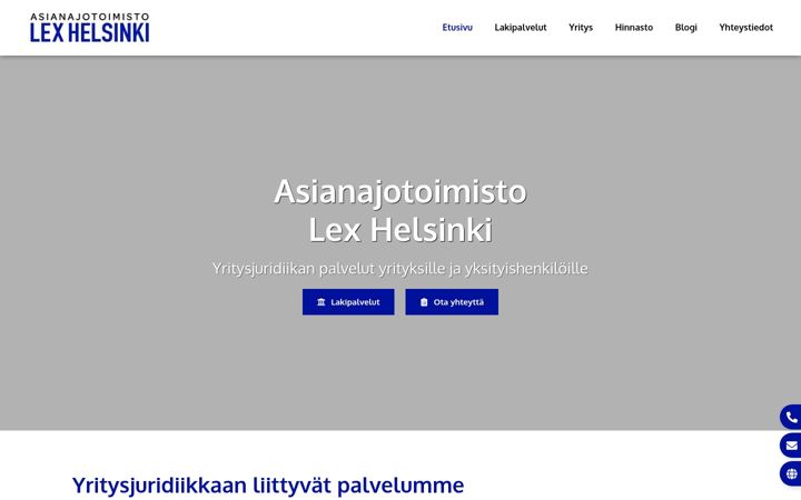 Screenshot van asianajotoimistohelsinki.fi
