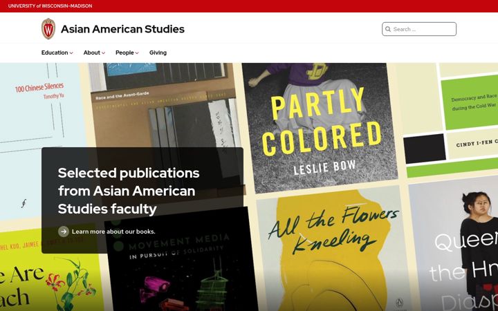 Screenshot of asianamerican.wisc.edu