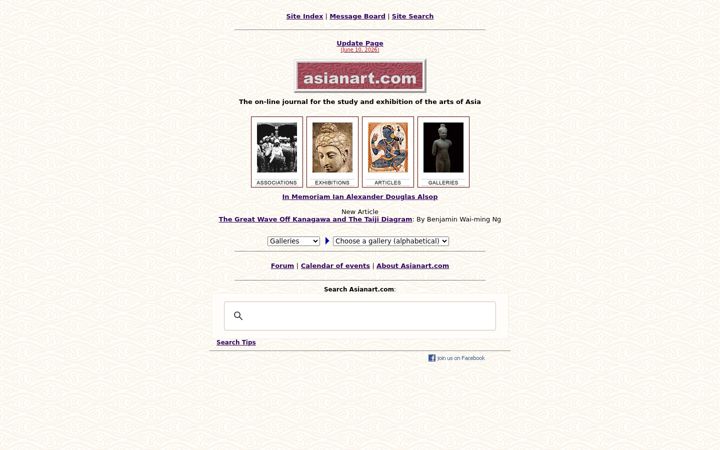 Screenshot of asianart.com