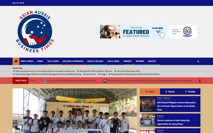 Screenshot of asianaussiebusinesstimes.com