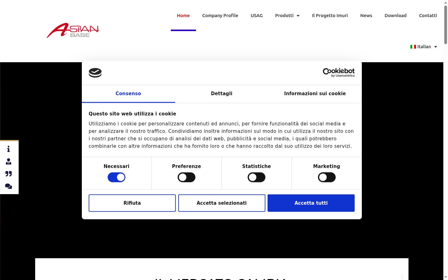 Képernyőkép a bármilyen interakció előtt megjelenő hozzájárulási bannerről