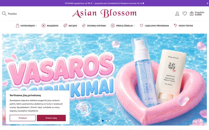 Screenshot ta' asianblossom.lt