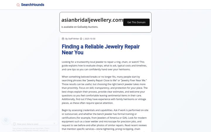 Screenshot of asianbridaljewellery.com