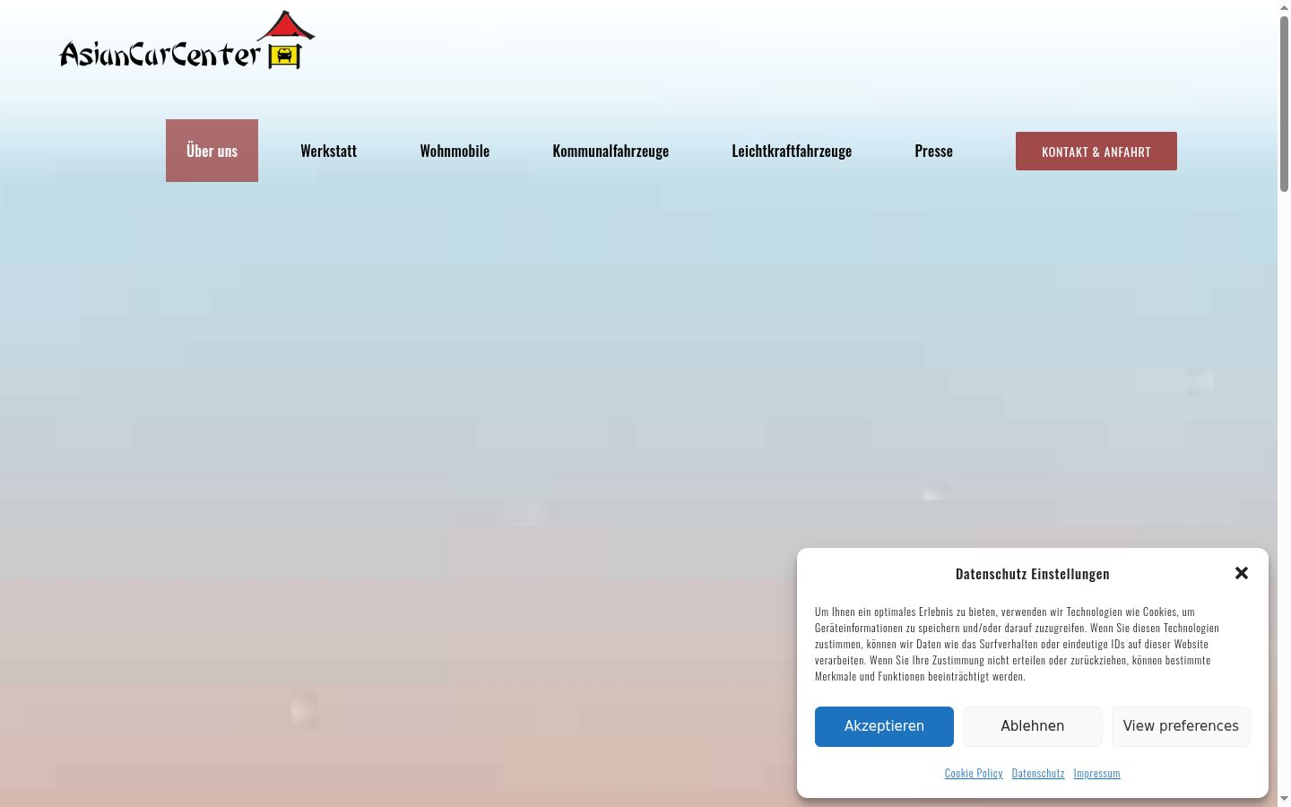 Skjermbilde av samtykkebanneret slik det vises før noen interaksjon