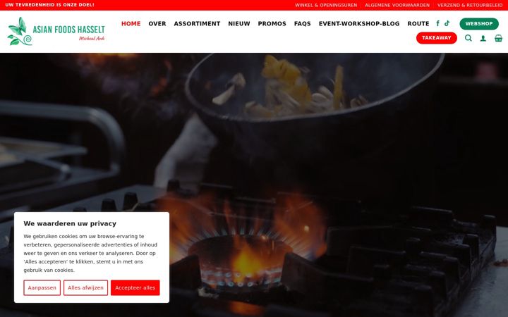 Zrzut ekranu asianfoodshasselt.com