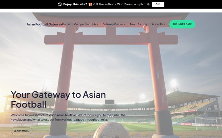 Screenshot of asianfootballgateway.com