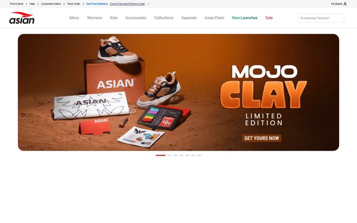 Screenshot of asianfootwears.com