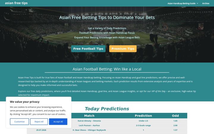 Screenshot of asianfreetips.com