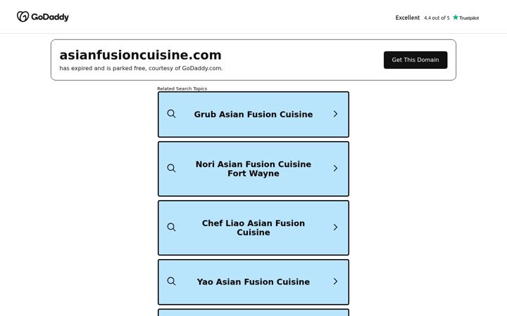 Screenshot of asianfusioncuisine.com