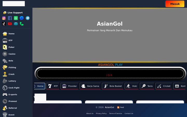 Screenshot of asiangol.net