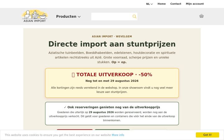 Ekrano kopija asianimport.be
