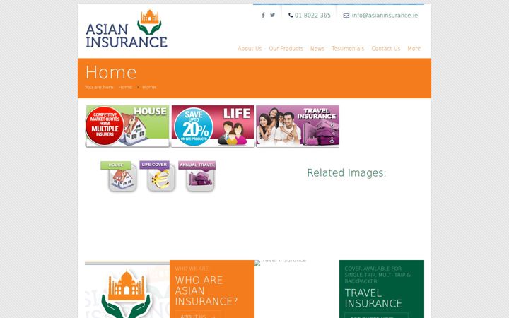 Screenshot of asianinsurance.ie