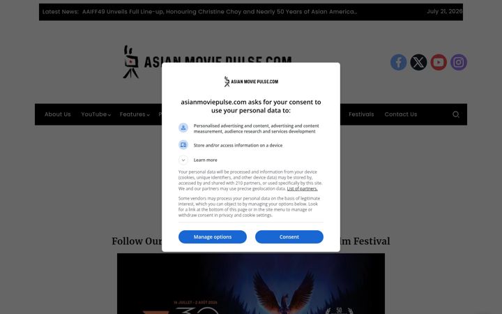 Screenshot of asianmoviepulse.com