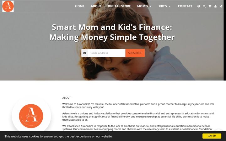Screenshot of asiannaire.com