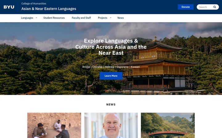 Screenshot of asianneareastern.byu.edu