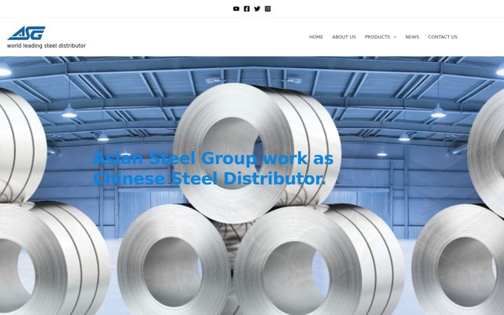 Screenshot of asiansteelgroup.com
