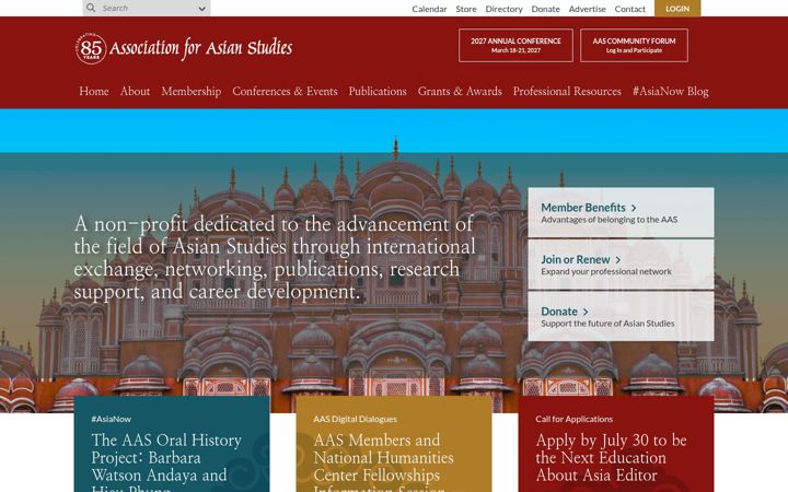 Screenshot of asianstudies.org