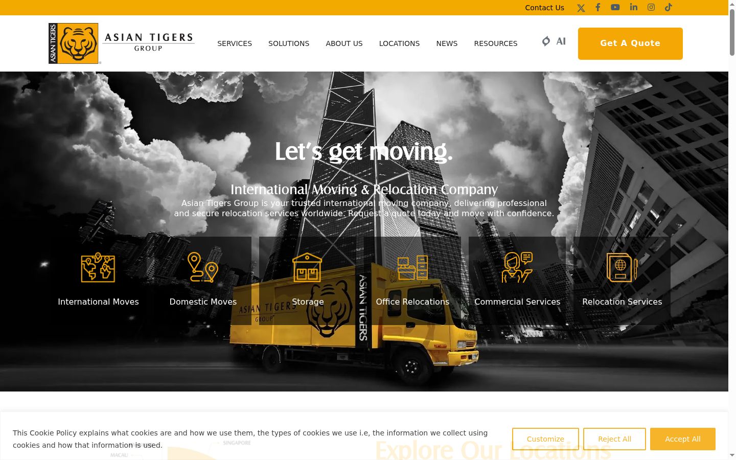 Screenshot of the consent banner shown before any interaction